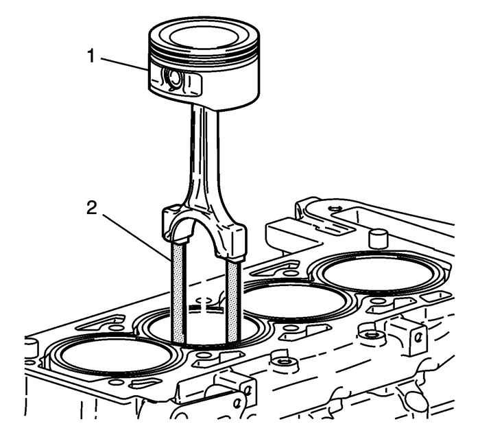 Piston, Connecting Rod, and Bearing Installation (LAF, LAT, LE5, LE9, LEA, or LUK) Engine Block Cylinder Block Piston Assembly