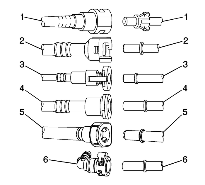 Plastic Collar Quick Connect Fitting Service Engine Control  