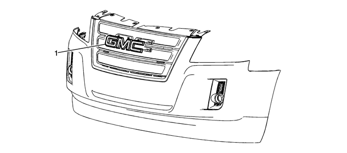 Radiator Grille Emblem/Nameplate Replacement (Terrain) Front Grille  