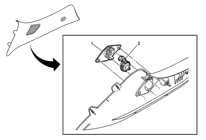 Radio Windshield Side Garnish Molding Speaker Replacement   