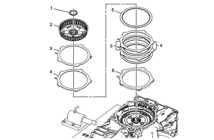 Reaction Carrier Hub and 2-6 Clutch Plate Removal Automatic Transmission Unit 