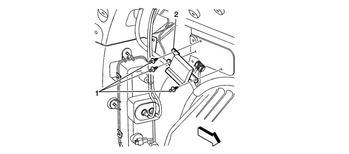 Rear Object Alarm Control Module Replacement   