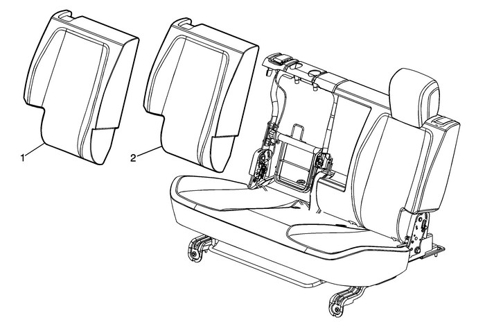 Rear Seat Back Cushion Cover and Pad Replacement (with 40 percent seat) Seats Rear 