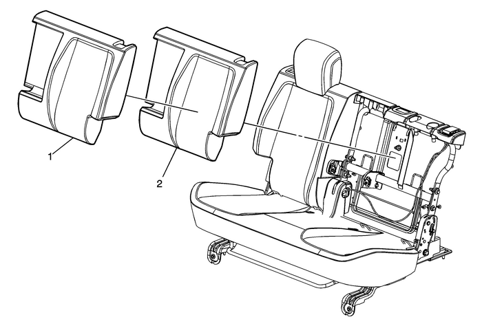 Rear Seat Back Cushion Cover and Pad Replacement (with 60 percent seat) Seats Rear 