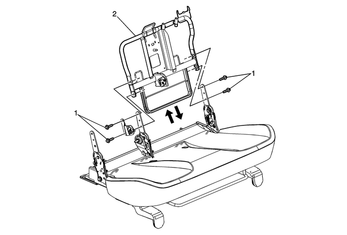 Rear Seat Back Cushion Frame Replacement (with 60 percent seat) Seats Rear 