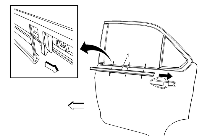 Rear Side Door Window Belt Reveal Molding Replacement Doors  