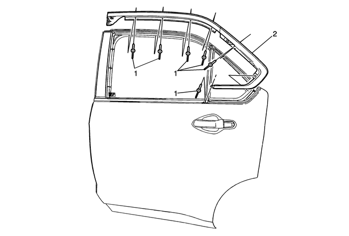 Rear Side Door Window Upper Reveal Molding Replacement Doors  