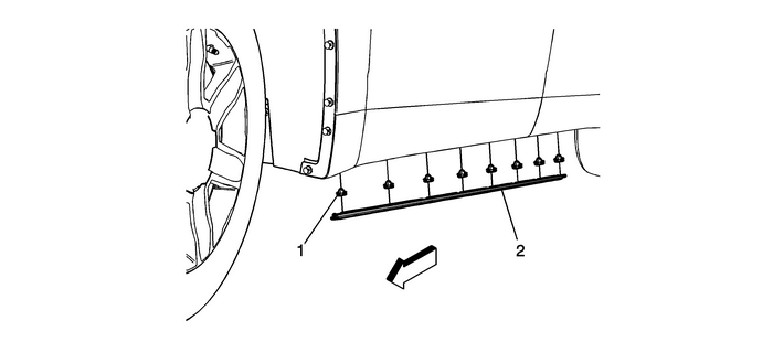 Rocker Panel Molding Replacement (Terrain) Moldings Quarter Panel 