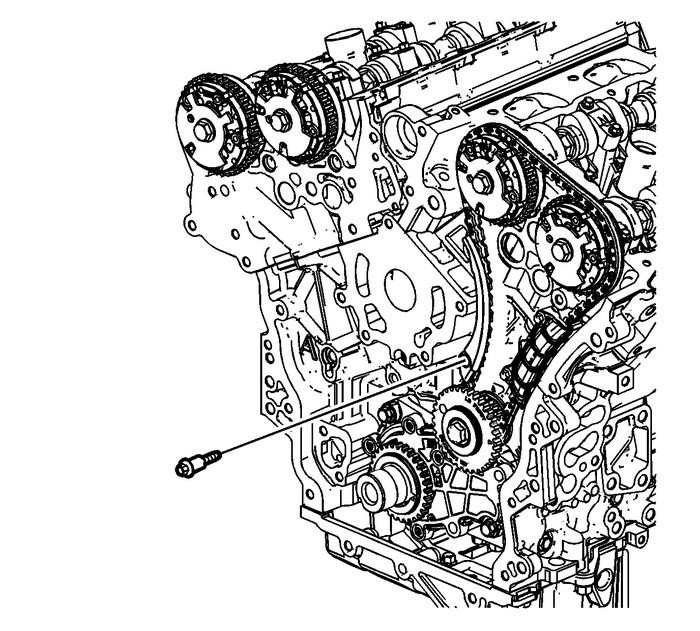 Secondary Camshaft Drive Chain Shoe Installation - Left Side Valvetrain Camshaft 