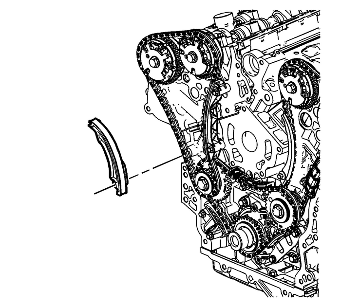 Secondary Camshaft Drive Chain Shoe Installation - Right Side Valvetrain Camshaft 