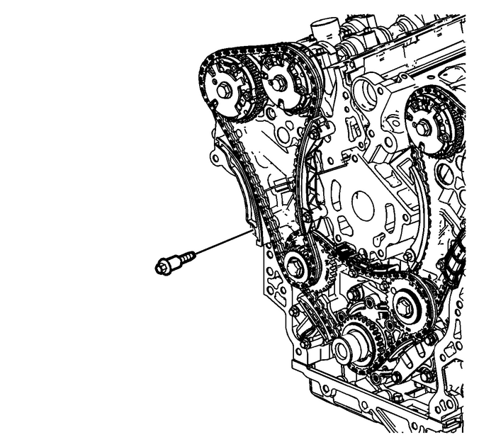 Secondary Camshaft Drive Chain Shoe Installation - Right Side Valvetrain Camshaft 