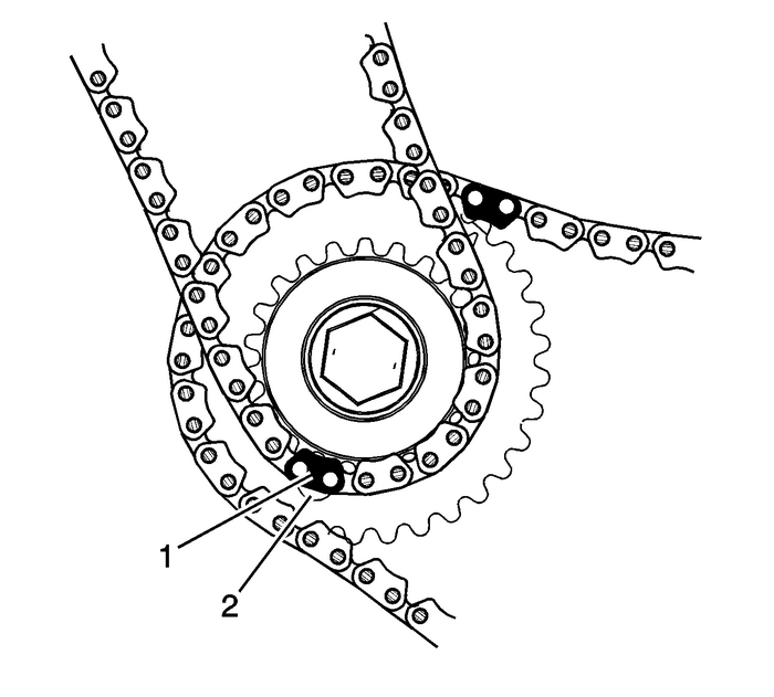 Secondary Camshaft Intermediate Drive Chain Installation - Right Side Valvetrain Camshaft 