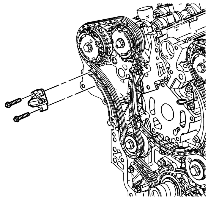 Secondary Camshaft Intermediate Drive Chain Tensioner Replacement - Right Side Valvetrain Camshaft 