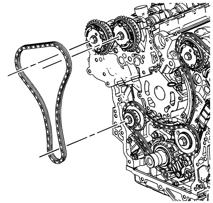 Secondary Camshaft Intermediate Drive Chain Replacement - Right Side Valvetrain Camshaft 