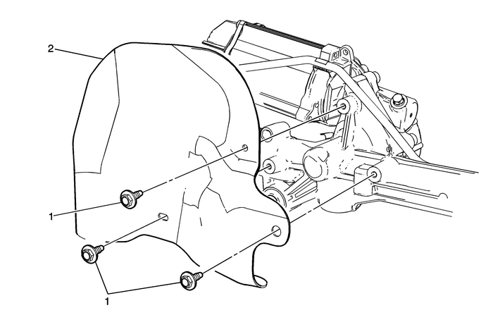 Steering Gear Heat Shield Replacement (2.4L) Exhaust Exhaust Heat Shields 