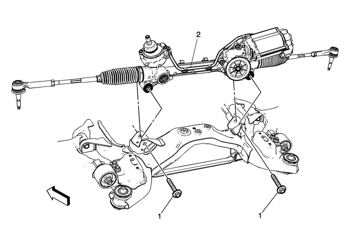 Steering Gear Replacement (2.4L) Steering Gear Assembly  
