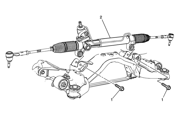 Steering Gear Replacement (3.6L) Steering Gear Assembly  