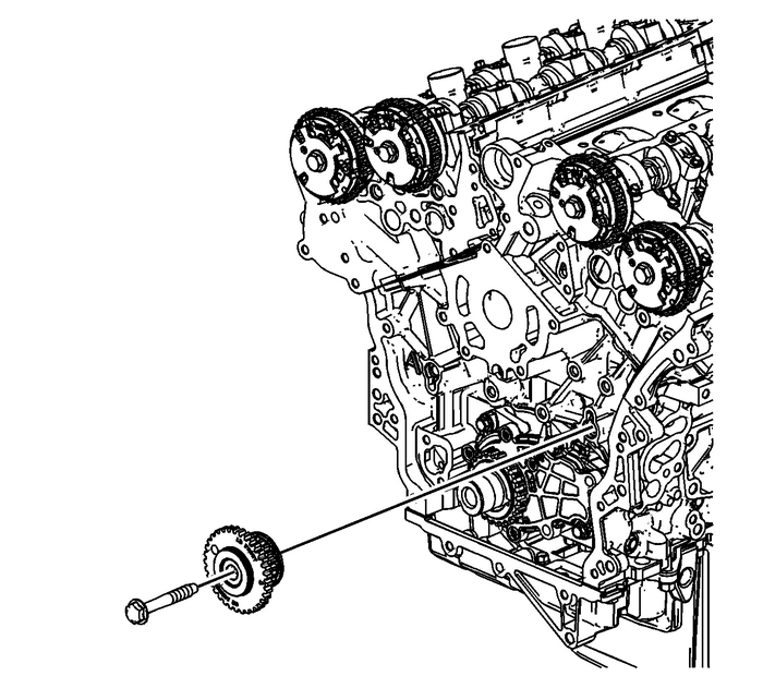 Timing Chain Idler Sprocket Installation - Left Side Valvetrain Valvetrain Timing Timing Belt/Chain