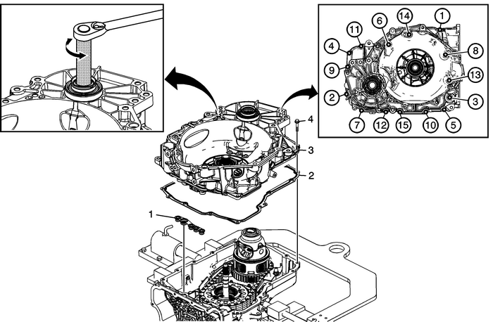 Torque Converter Housing with Fluid Pump Assembly Installation (6T40/6T45/6T50 Non Hybrid) Automatic Transmission Unit Transmission Oil Pump