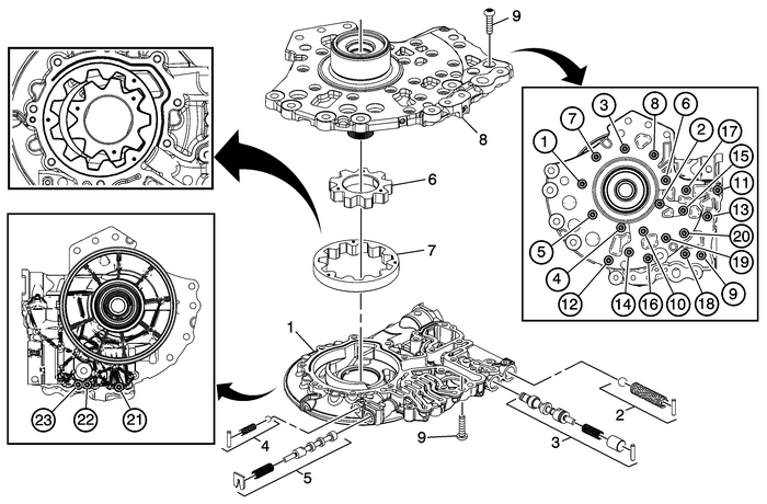 Transmission Fluid Pump Assemble (6T40/45/50) Automatic Transmission Unit 