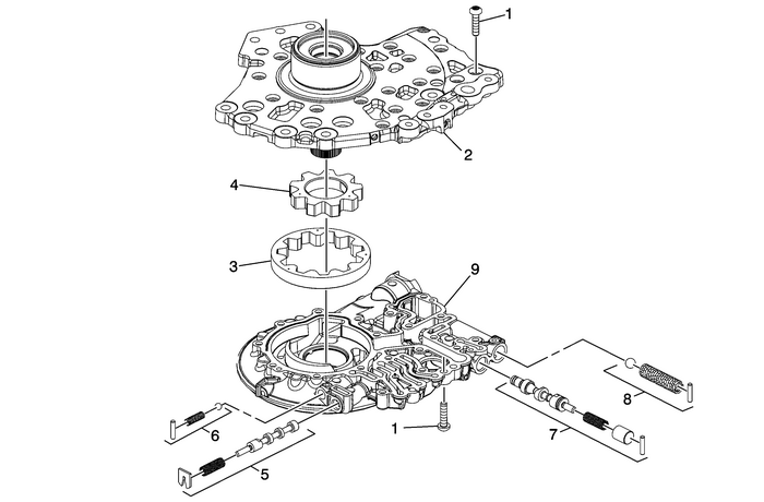 Transmission Fluid Pump Disassemble (6T40/45/50) Automatic Transmission Unit 