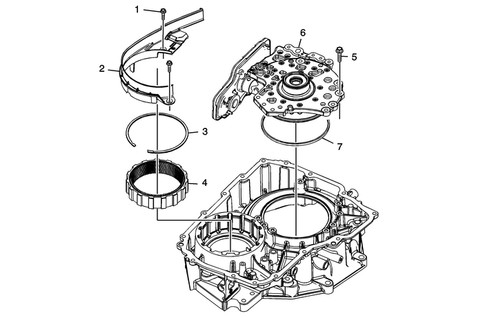 Transmission Fluid Pump, Front Differential Carrier Baffle, and Front Differential Ring Gear Removal (6T40/45) Automatic Transmission Unit 