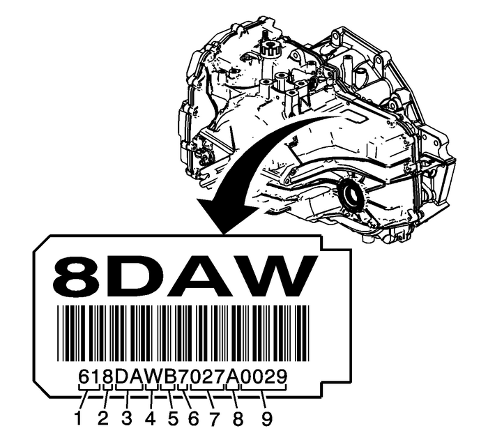 Transmission Identification Information Automatic Transmission Unit Transmission/Transaxle Transmission Unit Transmission Identification Information Automatic Transmission Unit