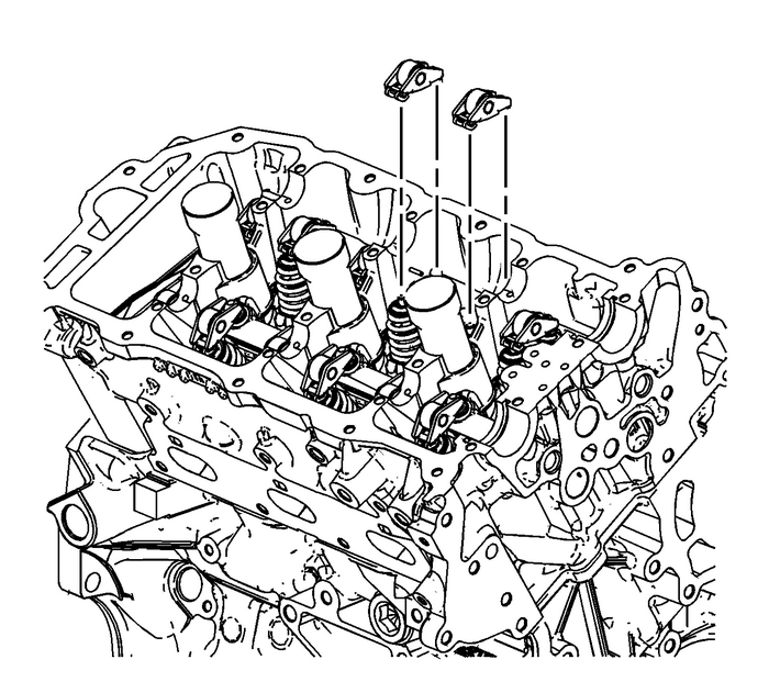 Valve Rocker Arm Removal - Right Side Valvetrain Valve Actuating Assembly Rocker Arms