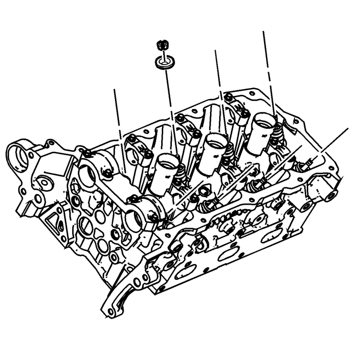 Valve Stem Oil Seal and Valve Spring Replacement - Left Side Valvetrain Valve Actuating Assembly 