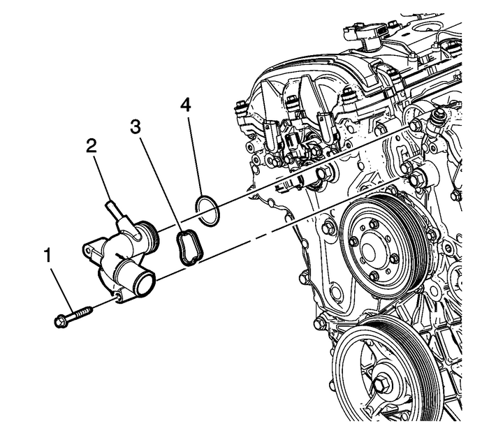 Water Outlet Installation Engine Cooling  