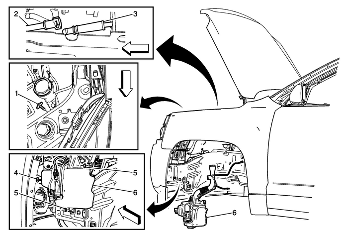 Windshield Washer Solvent Container Replacement (Terrain) Washer Fluid System  