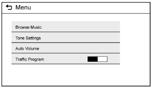 Using the USB Music Menu