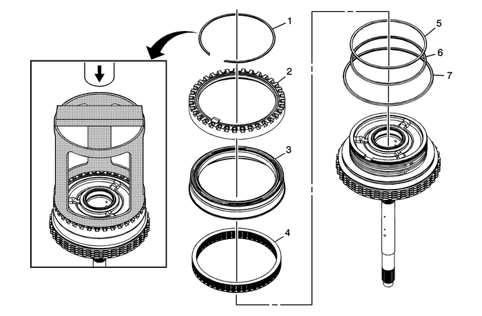 3-5-Reverse and 4-5-6 Clutch Housing Disassemble Automatic Transmission Unit Transmission/Transaxle Transmission Unit 3-5-Reverse and 4-5-6 Clutch Housing Disassemble Automatic Transmission Unit