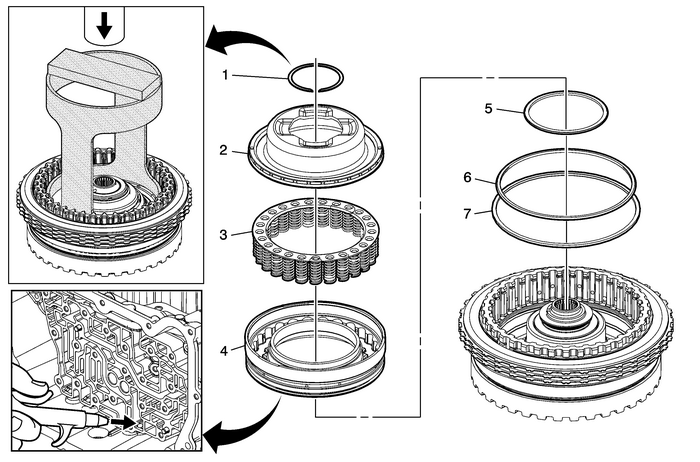 3-5-Reverse and 4-5-6 Clutch Housing Disassemble (6T40/45/50 - Gen 2) Automatic Transmission Unit  Transmission/Transaxle Transmission Unit 3-5-Reverse and 4-5-6 Clutch Housing Disassemble (6T40/45/50 - Gen 2) Automatic Transmission Unit