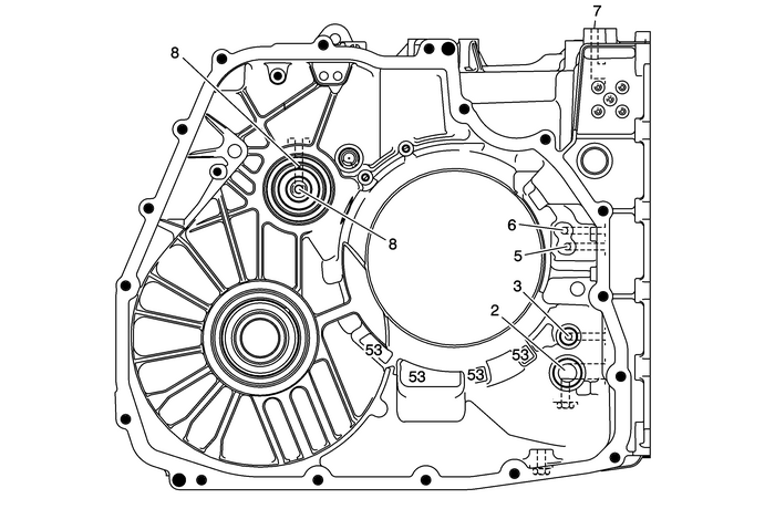 A/Trans Case Assembly - Torque Converter and Differential Housing Side Automatic Transmission Unit 