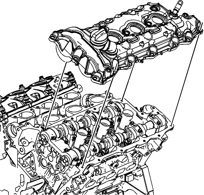 Camshaft Cover Removal - Left Side Valvetrain Camshaft Engine Camshaft Camshaft Cover Removal - Left Side Valvetrain Camshaft