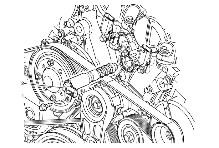 Camshaft Position Actuator Solenoid Valve Solenoid Replacement - Bank 2 (Left Side) Exhaust Valvetrain Camshaft 