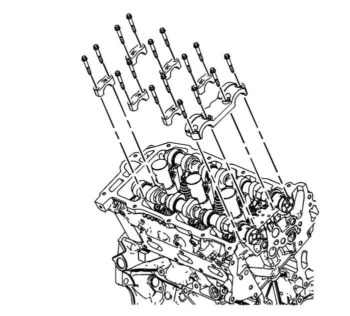 Camshaft Removal - Right Side Valvetrain Camshaft Engine Camshaft Camshaft Removal - Right Side Valvetrain Camshaft