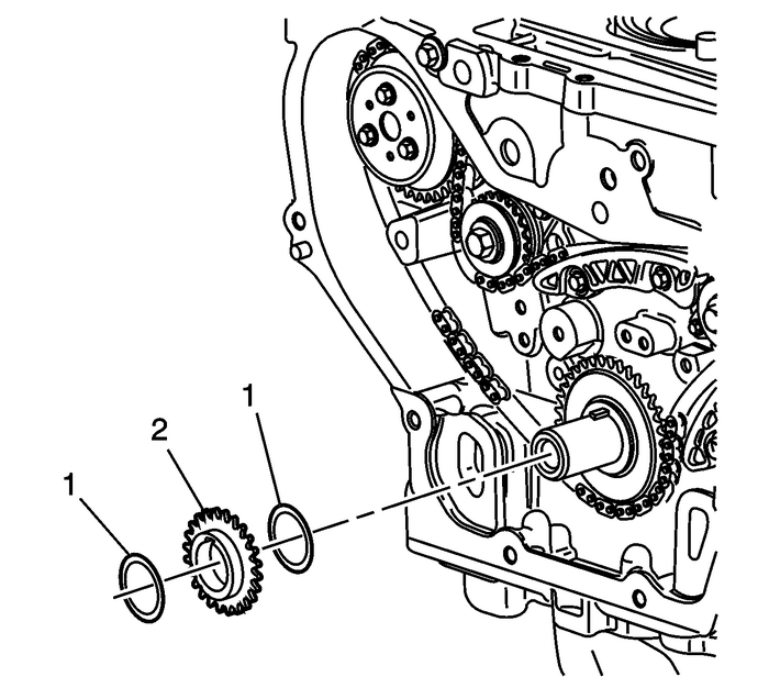 Camshaft Timing Chain and Tensioner Removal (LAF, LEA, or LUK) Valvetrain Valvetrain Timing 