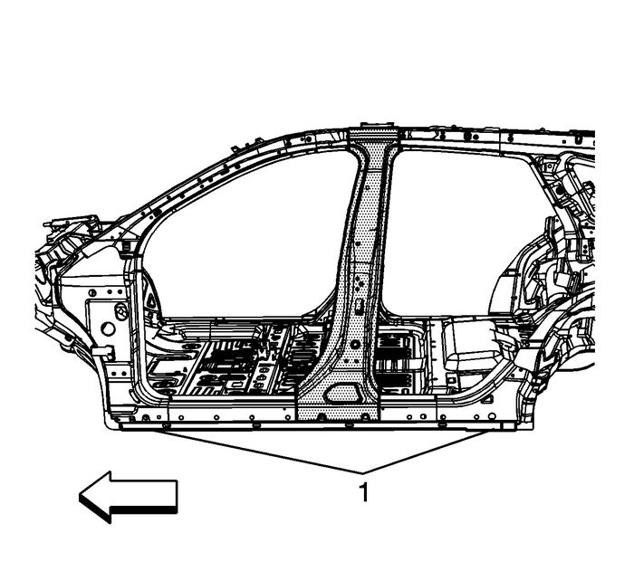 Center Pillar Outer Panel Reinforcement Replacement Center Pillar Outer Panel Reinforcement Replacement