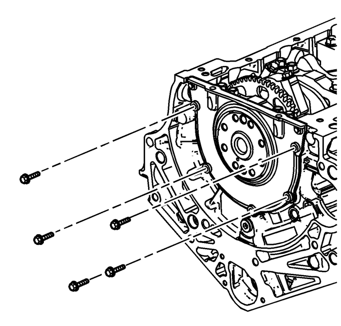 Crankshaft Rear Oil Seal and Housing Removal Engine Block Seals and Gaskets Engine Seals and Gaskets Crankshaft Rear Oil Seal and Housing Removal Engine Block Seals and Gaskets