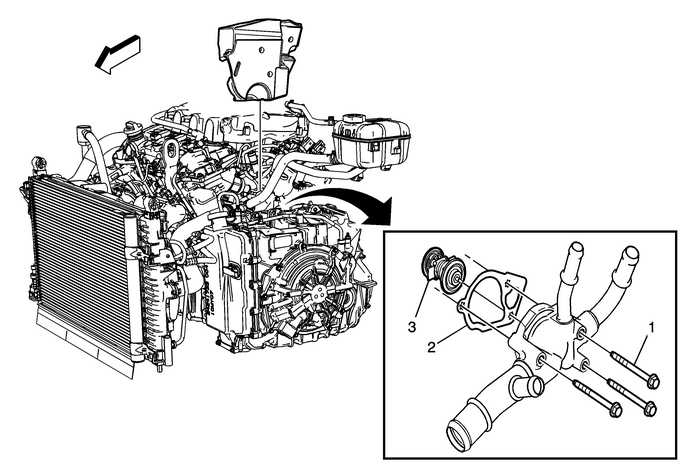 Engine Coolant Thermostat Replacement (LFX) Engine Cooling Thermostat Engine Thermostat Engine Coolant Thermostat Replacement (LFX) Engine Cooling Thermostat