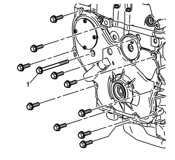 Engine Front Cover and Oil Pump Installation Engine Block Cylinder Block Cyl Block Front Cover