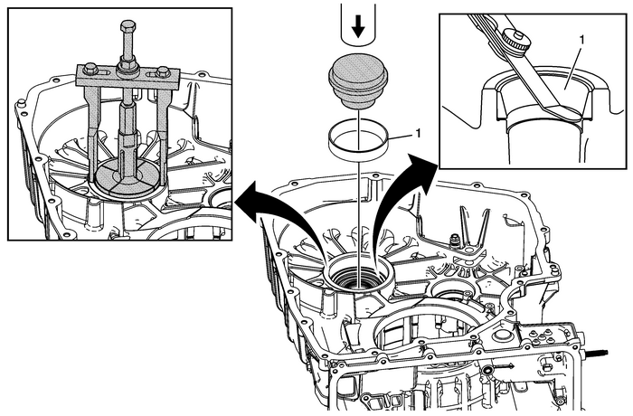 Front Differential Carrier Bearing Cup Replacement - Case Side Automatic Transmission Unit Transmission/Transaxle Transmission Unit Front Differential Carrier Bearing Cup Replacement - Case Side Automatic Transmission Unit