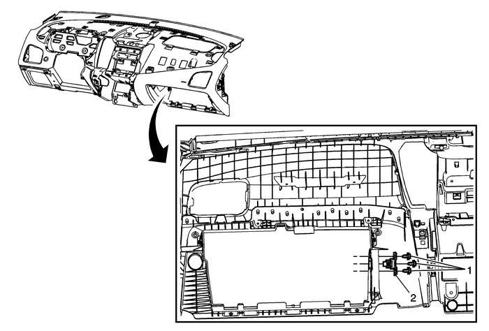 Instrument Panel Compartment Door Dampener Replacement (Terrain) Consoles Center Console 