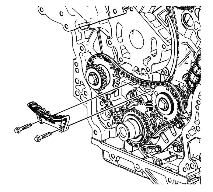 Primary Timing Chain Guide Installation - Upper Valvetrain Valvetrain Timing Timing Belt/Chain