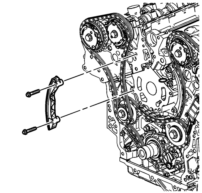 Secondary Timing Chain Guide Replacement - Right Side Valvetrain Valvetrain Timing Timing Belt/Chain Engine Valvetrain Timing Secondary Timing Chain Guide Replacement - Right Side Valvetrain Valvetrain Timing Timing Belt/Chain