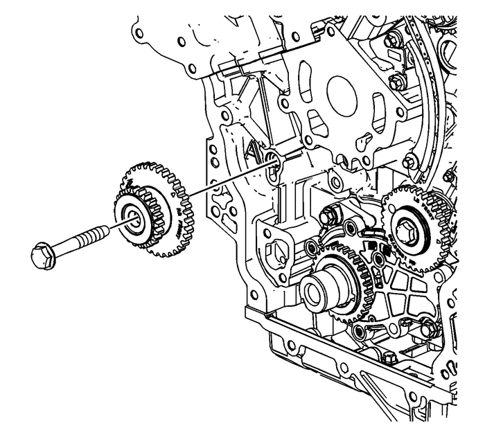 Timing Chain Idler Sprocket Removal - Right Side Valvetrain Valvetrain Timing Timing Belt/Chain