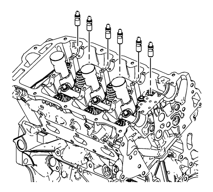 Valve Lifter Removal - Right Side Engine Valve Lifter Removal - Right Side